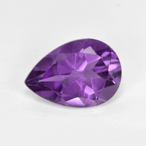 Vivid Violet Amethyst Gem - 1.7ct Pear Facet (ID: 498989)