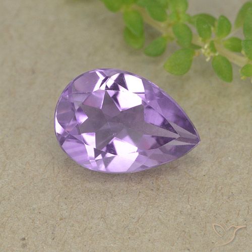 Medium Violet Аметист Камень - 1.7ct Фасетная Груша (ID: 498990)