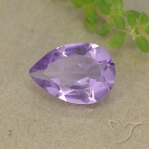 1.46 ct Violet Amethyst Stone, Natural Amethyst in Pear Facet Shape for Sale