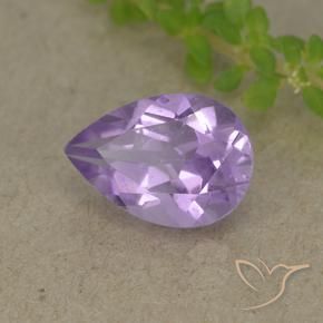 1.83 ct Violet Amethyst Stone, Natural Amethyst in Pear Facet Shape for Sale