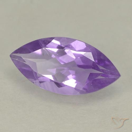 1.75 ct Violet Amethyst Stone, Natural Amethyst in Marquise Facet Shape for Sale