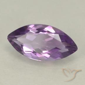 1.62 ct Violet Amethyst Stone, Natural Amethyst in Marquise Facet Shape for Sale
