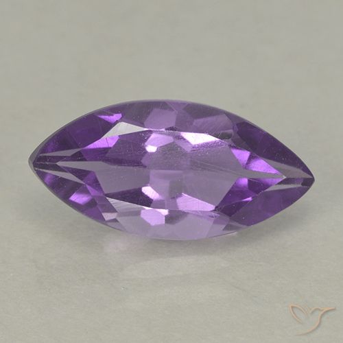 1.55ct Natural Medium Violet Amethyst, Marquise, VS