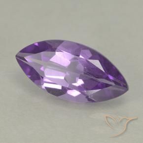 1.55 ct Violet Amethyst Stone, Natural Amethyst in Marquise Facet Shape for Sale