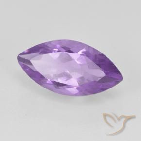 1.65 ct Violet Amethyst Stone, Natural Amethyst in Marquise Facet Shape for Sale