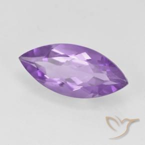 1.35 ct Violet Amethyst Stone, Natural Amethyst in Marquise Facet Shape for Sale