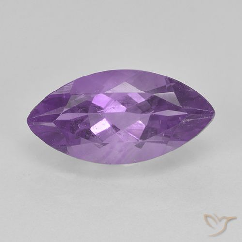 Medium Violet Amethyst Edelstein - 1.7ct Marquiseschliff (ID: 500036)