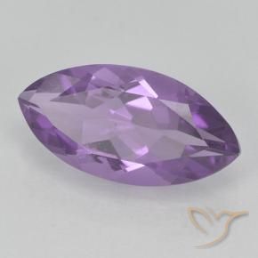 1.58 ct Violet Amethyst Stone, Natural Amethyst in Marquise Facet Shape for Sale