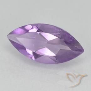1.55 ct Violet Amethyst Stone, Natural Amethyst in Marquise Facet Shape for Sale