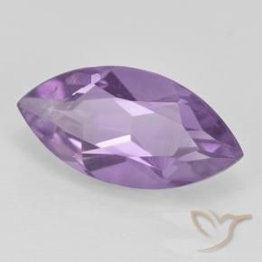 1.54 ct Violet Amethyst Stone, Natural Amethyst in Marquise Facet Shape for Sale