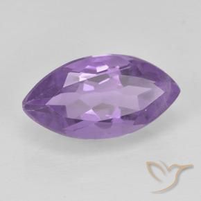 1.64 ct Violet Amethyst Stone, Natural Amethyst in Marquise Facet Shape for Sale