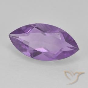 1.52 ct Violet Amethyst Stone, Natural Amethyst in Marquise Facet Shape for Sale