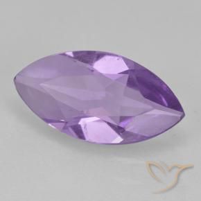 1.35 ct Violet Amethyst Stone, Natural Amethyst in Marquise Facet Shape for Sale