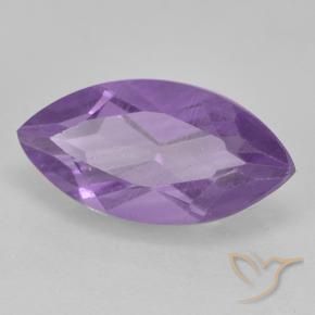 1.83 ct Violet Amethyst Stone, Natural Amethyst in Marquise Facet Shape for Sale