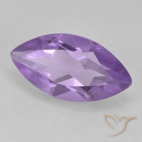 1.56 ct Violet Amethyst Stone, Natural Amethyst in Marquise Facet Shape for Sale