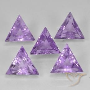2.81 ctw Violet Amethyst Stones, Natural Amethyst in Trillion Facet Shape for Sale