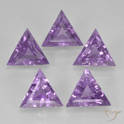 2.96ctw Natural Purplish Violet Amethyst, Trillion, VS