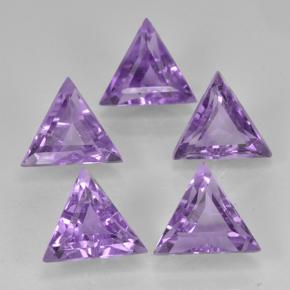 Deep Purplish Violet Amethyst Gem - 0.7ct Trillion Facet (ID: 501755)
