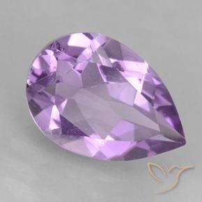 1.69 ct Violet Amethyst Stone, Natural Amethyst in Pear Facet Shape for Sale