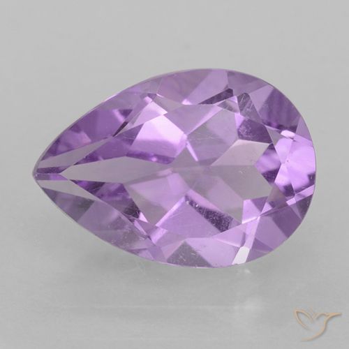 1.77ct Natural Medium Pink Violet Amethyst, Pear Shape, VVS-VS