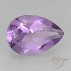 1.77 ct Violet Amethyst Stone, Natural Amethyst in Pear Facet Shape for Sale