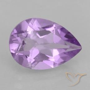1.70 ct Violet Amethyst Stone, Natural Amethyst in Pear Facet Shape for Sale