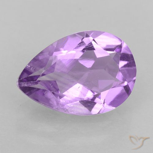 1.67ct Natural Medium Pink Violet Amethyst, Pear Shape, VVS-VS