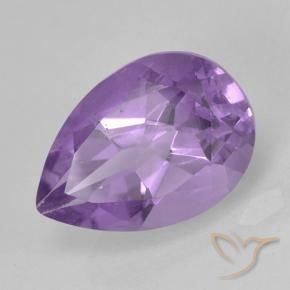 1.71 ct Violet Amethyst Stone, Natural Amethyst in Pear Facet Shape for Sale