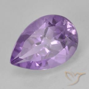 1.84 ct Violet Amethyst Stone, Natural Amethyst in Pear Facet Shape for Sale