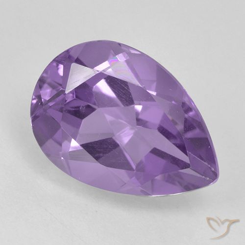 1.83ct Natural Medium Violet Amethyst, Pear Shape, VVS-VS