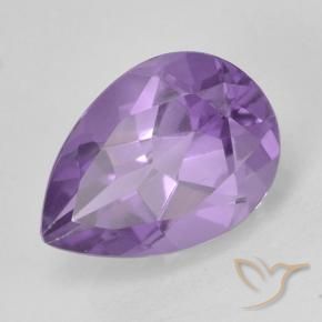 1.83 ct Violet Amethyst Stone, Natural Amethyst in Pear Facet Shape for Sale