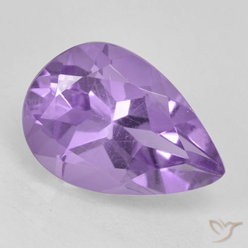 1.80ct Natural Medium Violet Amethyst, Pear Shape, VVS-VS