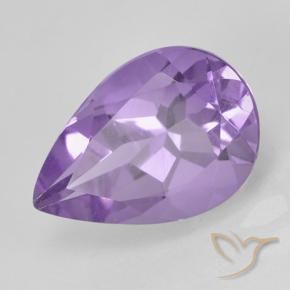 1.80 ct Violet Amethyst Stone, Natural Amethyst in Pear Facet Shape for Sale