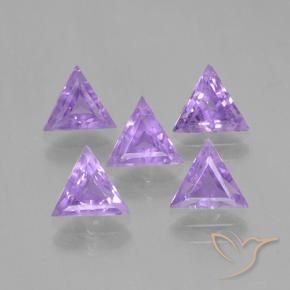 2.91 ctw Violet Amethyst Stones, Natural Amethyst in Trillion Facet Shape for Sale