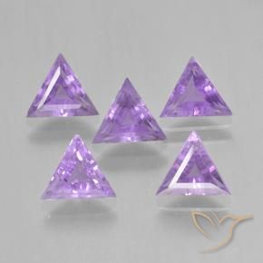 2.77 ctw Violet Amethyst Stones, Natural Amethyst in Trillion Facet Shape for Sale