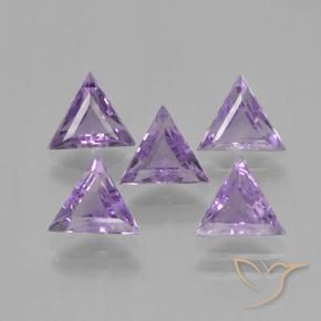 2.99 ctw Violet Amethyst Stones, Natural Amethyst in Trillion Facet Shape for Sale