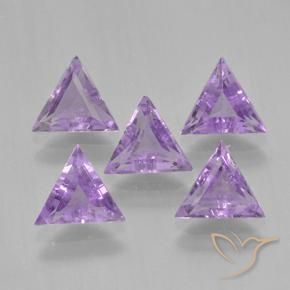 2.63 ctw Violet Amethyst Stones, Natural Amethyst in Trillion Facet Shape for Sale