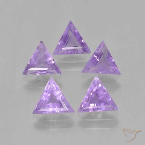 2.64ctw Natural Medium Violet Amethyst, Trillion, VS