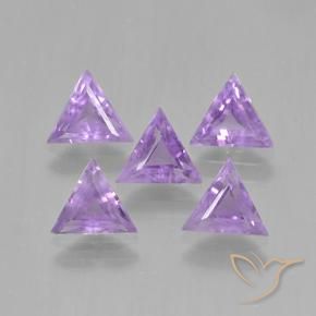 2.64 ctw Violet Amethyst Stones, Natural Amethyst in Trillion Facet Shape for Sale