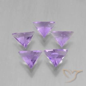 Amethyst Gemstones in 6.9 x 6.2 mm Size for Sale, Amethyst Stones in Medium Violet Color
