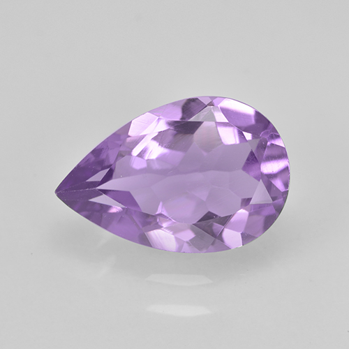 Medium Violet Amethyst Edelstein - 1.5ct Birnen Schliff (ID: 501997)