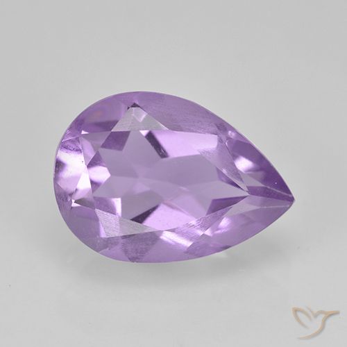 1.74ct Natural Medium Violet Amethyst, Pear Shape, VVS-VS