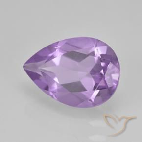 1.74 ct Violet Amethyst Stone, Natural Amethyst in Pear Facet Shape for Sale