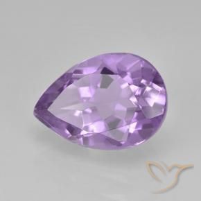 1.95 ct Violet Amethyst Stone, Natural Amethyst in Pear Facet Shape for Sale