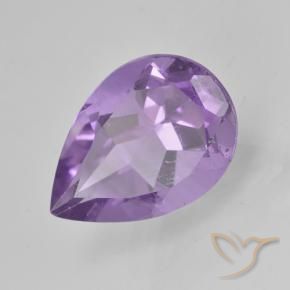1.96 ct Violet Amethyst Stone, Natural Amethyst in Pear Facet Shape for Sale