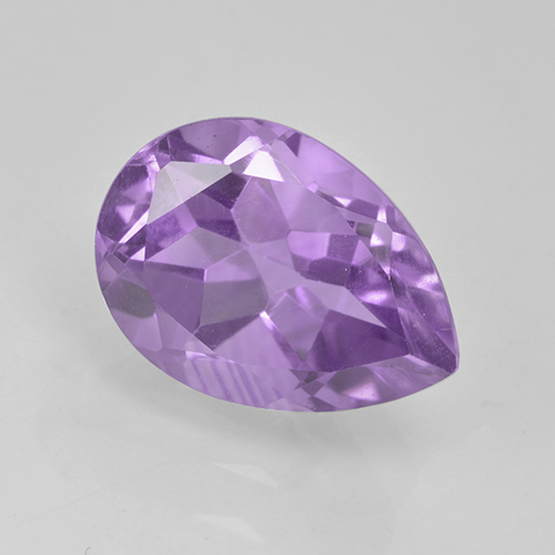 Medium Violet Amethyst Gem - 2.1ct Pear Facet (ID: 502143)