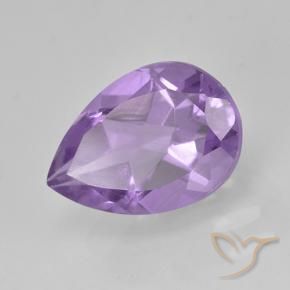 1.87 ct Violet Amethyst Stone, Natural Amethyst in Pear Facet Shape for Sale