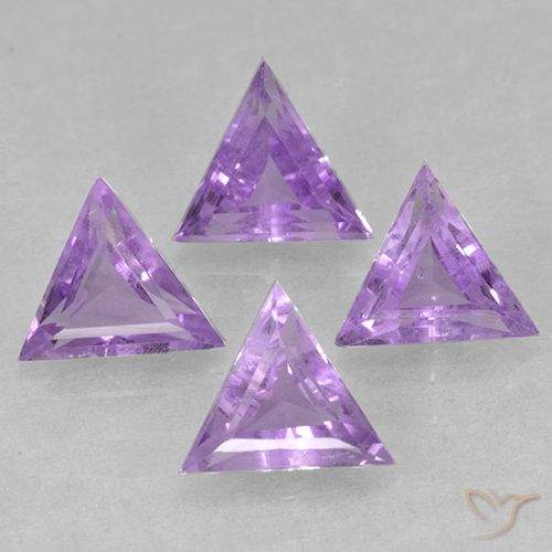 Violeta medio Amatista Gema - 0.5ct Forma trillón (ID: 502160)