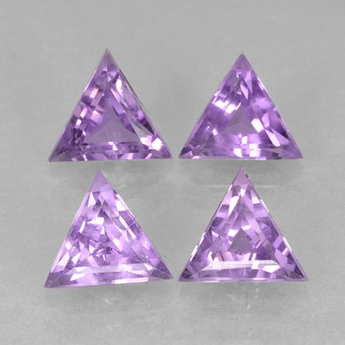 Medium Violet Amethyst Edelstein - 0.6ct Trillantschliff (ID: 502162)