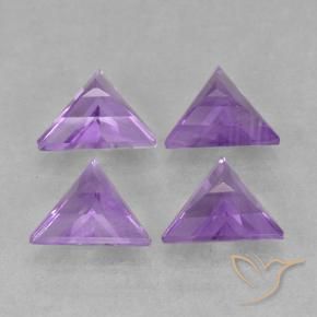 Amethyst Gemstones in 7 x 6.2 mm Size for Sale, Amethyst Stones in Medium Violet Color